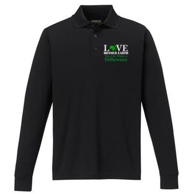 Earth Day Mother Earth Environtal Awareness Gift Performance Long Sleeve Polo