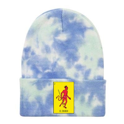 El Diablo Mexican Lottery Culture Tie Dye 12in Knit Beanie