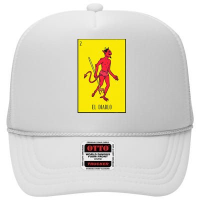 El Diablo Mexican Lottery Culture High Crown Mesh Back Trucker Hat