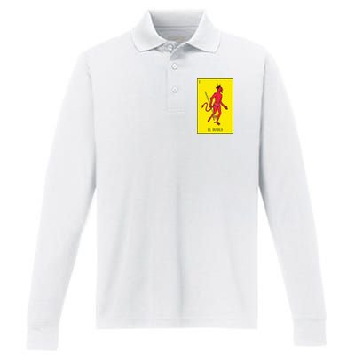 El Diablo Mexican Lottery Culture Performance Long Sleeve Polo