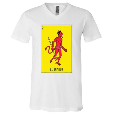 El Diablo Mexican Lottery Culture V-Neck T-Shirt