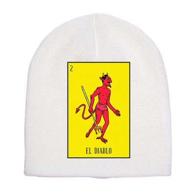 El Diablo Mexican Lottery Culture Short Acrylic Beanie