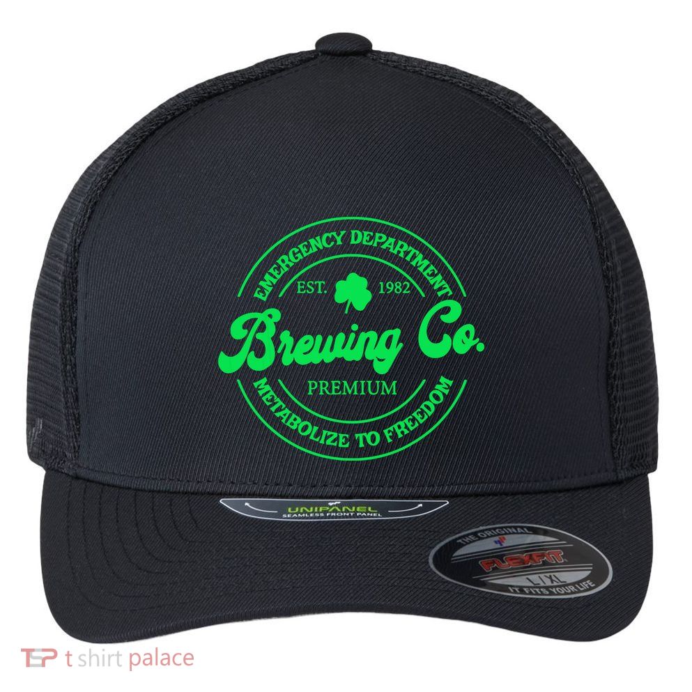 Emergency Department Metabolize To Freedom St Patricks Day Flexfit Unipanel Trucker Cap