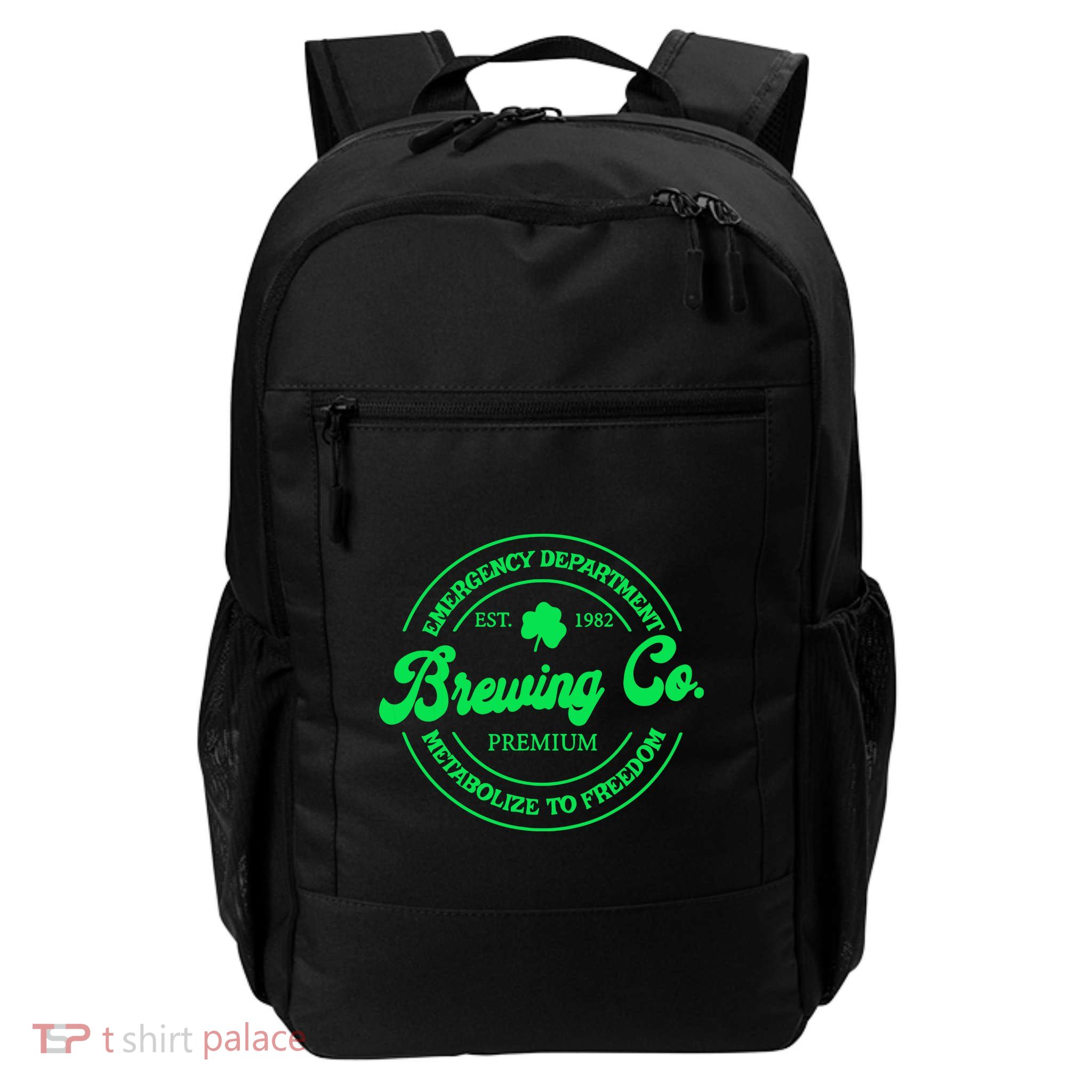 Emergency Department Metabolize To Freedom St Patricks Day Backpack