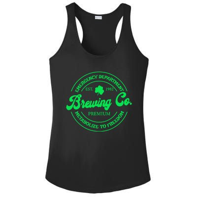 Emergency Department Metabolize To Freedom St Patricks Day Ladies PosiCharge Competitor Racerback Tank