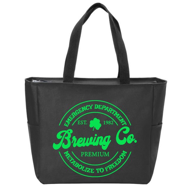Emergency Department Metabolize To Freedom St Patricks Day Zip Tote Bag