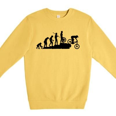 Evolution Downhill Mountain Bike Biking Premium Crewneck Sweatshirt