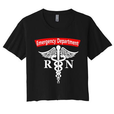 Emergency Department Nursing ER Registered Nurse RN Caduceus Crop Top