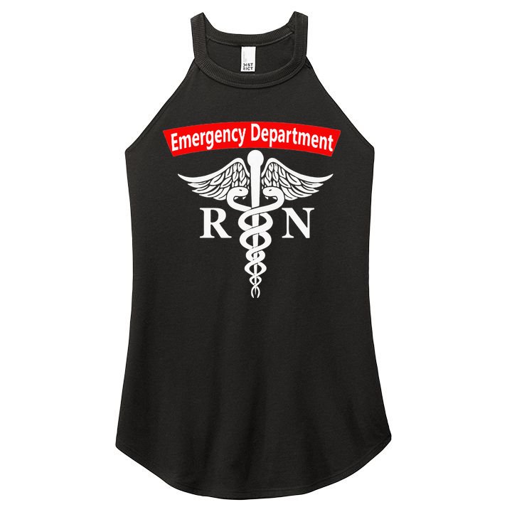 Emergency Department Nursing ER Registered Nurse RN Caduceus Women's Perfect Tri Rocker Tank
