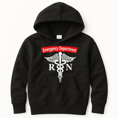 Emergency Department Nursing ER Registered Nurse RN Caduceus Kids Hoodie