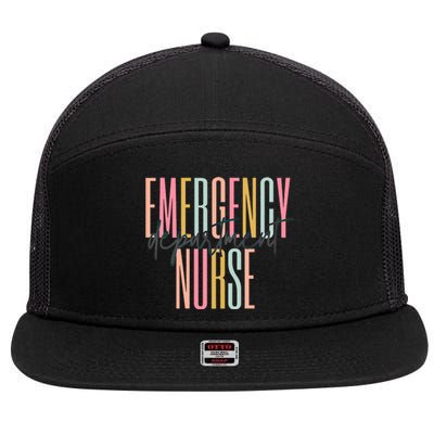 Emergency Departt Nurse Technician Er Nurse Life Gift 7 Panel Mesh Trucker Snapback Hat