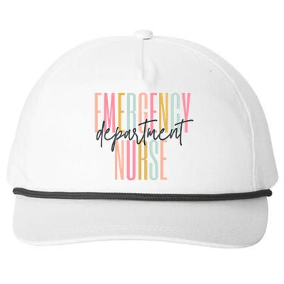 Emergency Departt Nurse Technician Er Nurse Life Gift Snapback Five-Panel Rope Hat