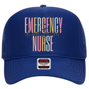 Emergency Departt Nurse Technician Er Nurse Life Gift High Crown Mesh Back Trucker Hat