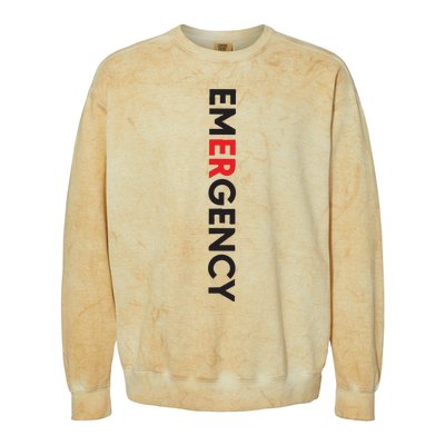 Emergency Department Nurse ER Nurse Colorblast Crewneck Sweatshirt