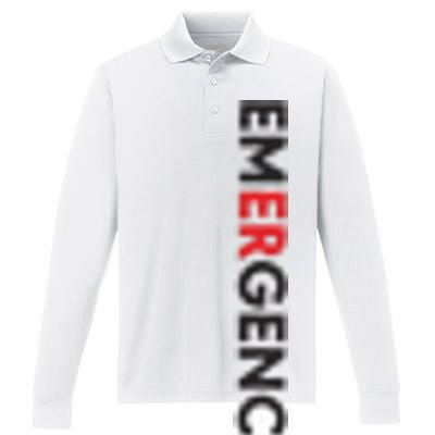 Emergency Department Nurse ER Nurse Performance Long Sleeve Polo