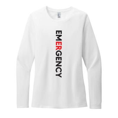 Emergency Department Nurse ER Nurse Womens CVC Long Sleeve Shirt