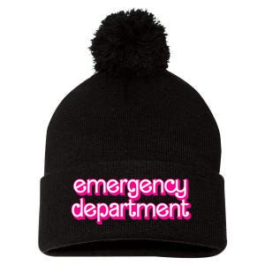 Emergency Department Nurses Er Doctor Pom Pom 12in Knit Beanie