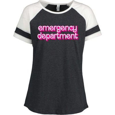 Emergency Department Nurses Er Doctor Enza Ladies Jersey Colorblock Tee