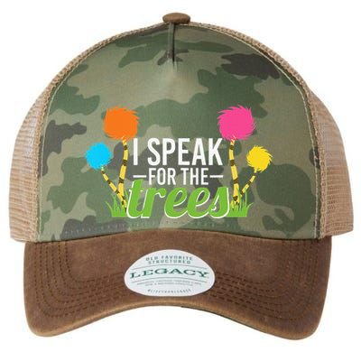 Earth Day Nature Lover Design Speak For The Trees Legacy Tie Dye Trucker Hat