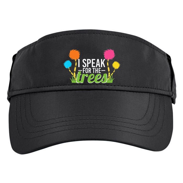 Earth Day Nature Lover Design Speak For The Trees Adult Drive Performance Visor