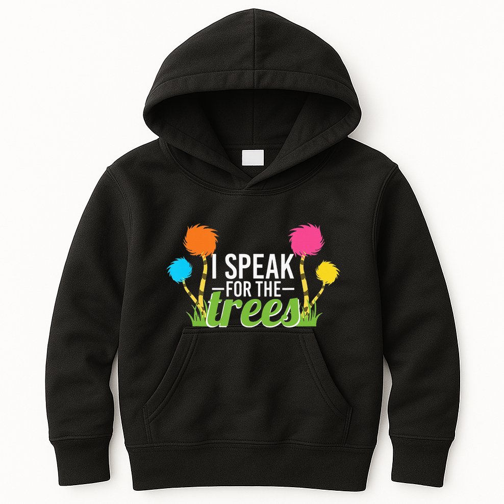 Earth Day Nature Lover Design Speak For The Trees Kids Hoodie
