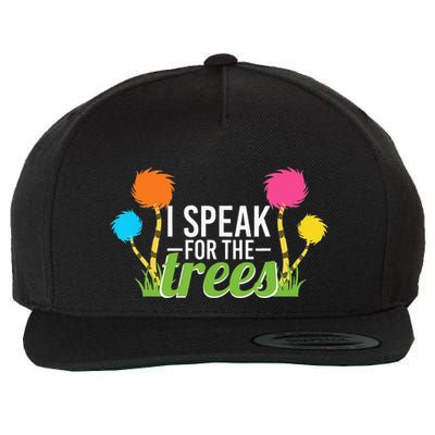 Earth Day Nature Lover Design Speak For The Trees Wool Snapback Cap