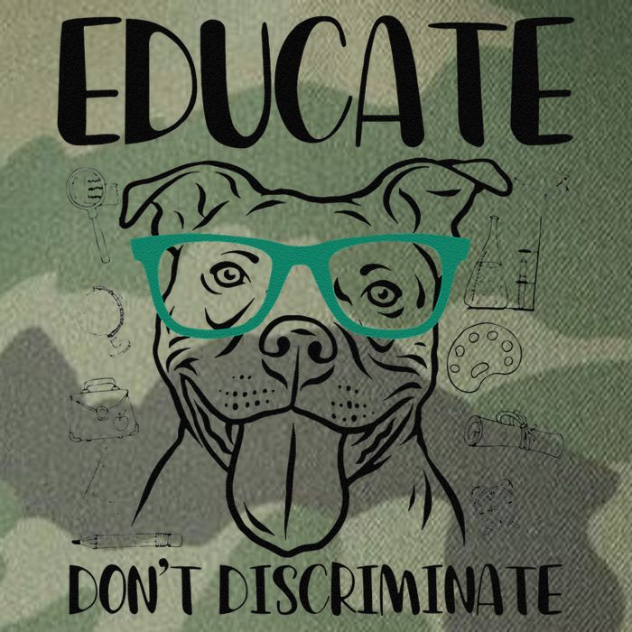 Educate Do Not Discriminate Pitbull Dog Funny Legacy Tie Dye Trucker Hat