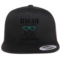 Educate Do Not Discriminate Pitbull Dog Funny Flatbill Hat