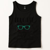 Educate Do Not Discriminate Pitbull Dog Funny Tank Top