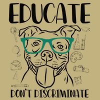 Educate Do Not Discriminate Pitbull Dog Funny Cooling Performance Long Sleeve Crew