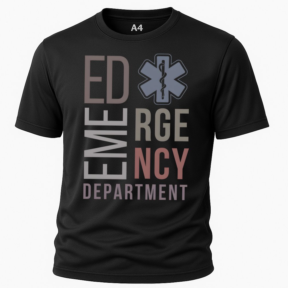 Emergency Department Nurse Nursing Health Care Cooling Performance Crew T-Shirt