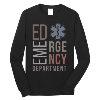 Emergency Department Nurse Nursing Health Care Long Sleeve Shirt