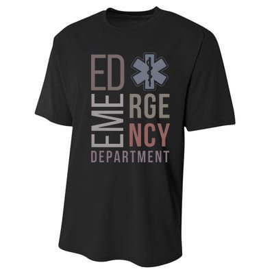 Emergency Department Nurse Nursing Health Care Performance Sprint T-Shirt