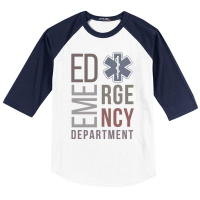 Emergency Department Nurse Nursing Health Care Baseball Sleeve Shirt