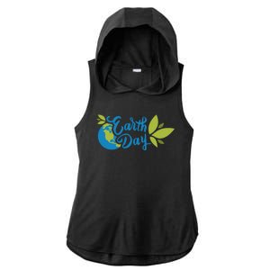 Earth Day Nature Awareness Ladies PosiCharge Tri-Blend Wicking Draft Hoodie Tank