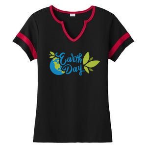 Earth Day Nature Awareness Ladies Halftime Notch Neck Tee