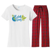 Earth Day Nature Awareness Women's Flannel Pajama Set