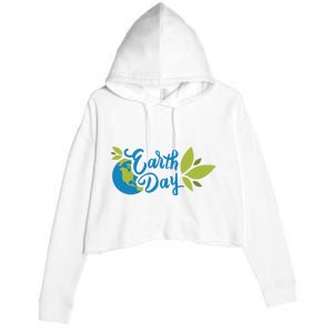 Earth Day Nature Awareness Crop Fleece Hoodie