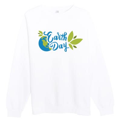 Earth Day Nature Awareness Premium Crewneck Sweatshirt