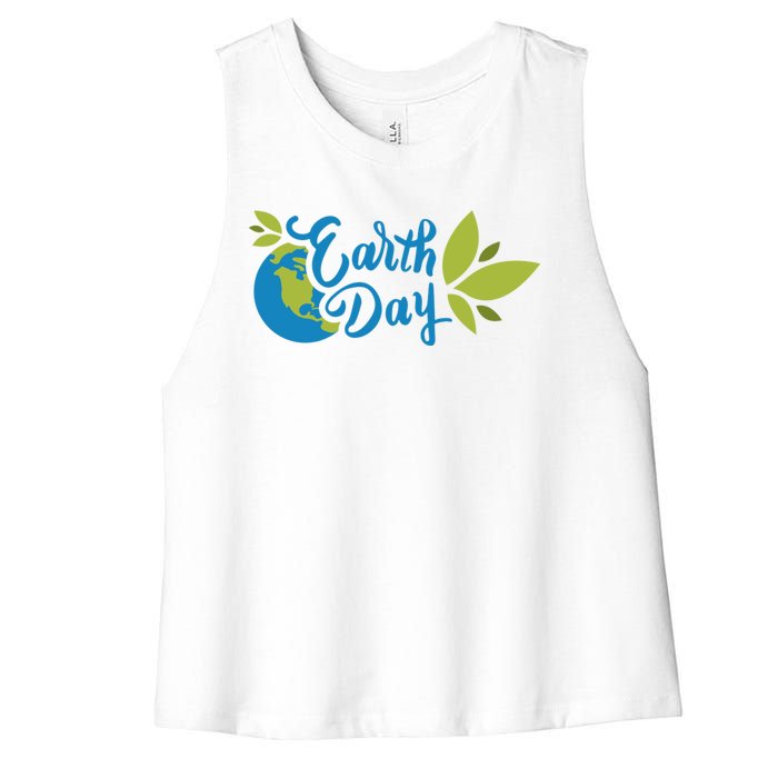 Earth Day Nature Awareness Women's Racerback Cropped Tank