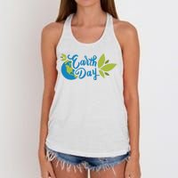 Earth Day Nature Awareness Women's Knotted Racerback Tank