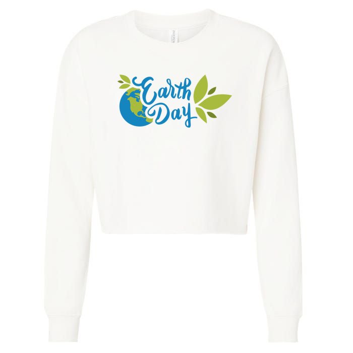 Earth Day Nature Awareness Cropped Pullover Crew