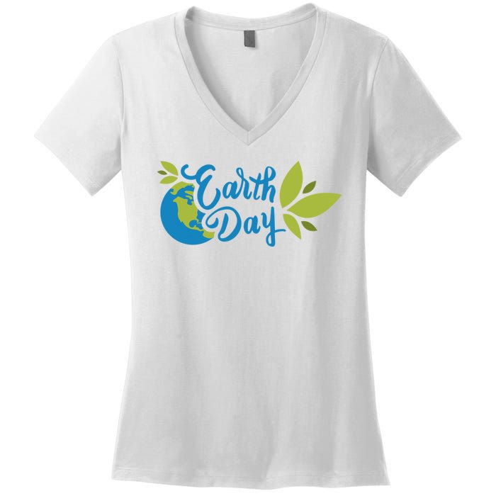 Earth Day Nature Awareness Women's V-Neck T-Shirt