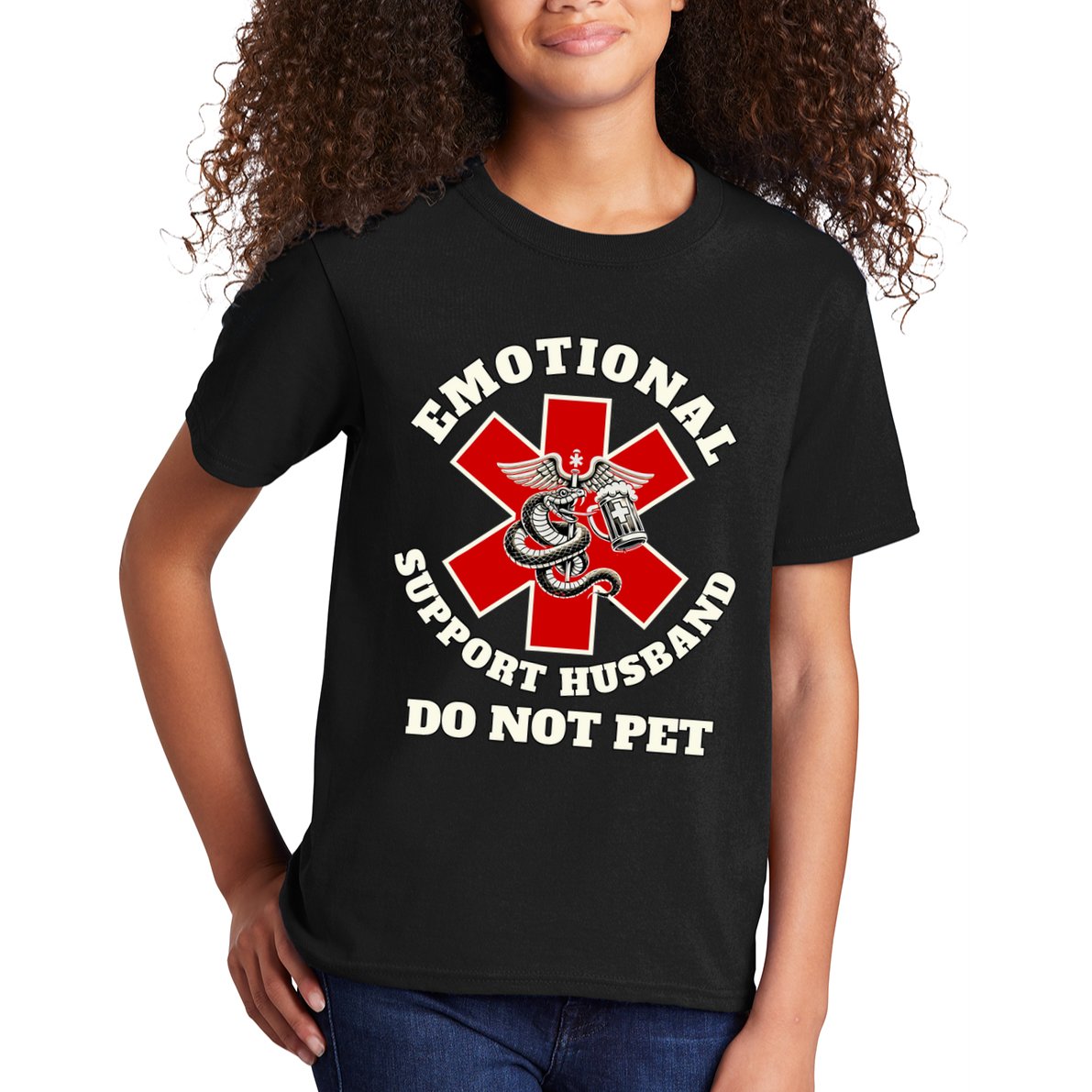 Emotional Do Not Pet Emotional Support Husband Kids T-Shirt