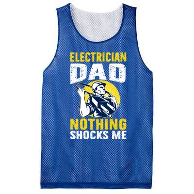 Electrician Dad Nothing Shocks Me Engineer Worker Gift Mesh Reversible Basketball Jersey Tank