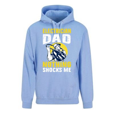 Electrician Dad Nothing Shocks Me Engineer Worker Gift Unisex Surf Hoodie