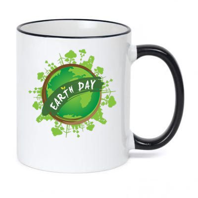 Earth Day Nature Globe 11oz Black Color Changing Mug