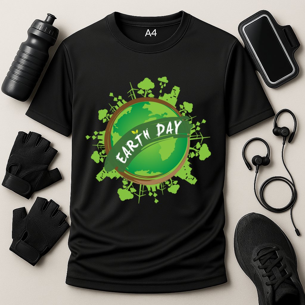 Earth Day Nature Globe Performance Shirt