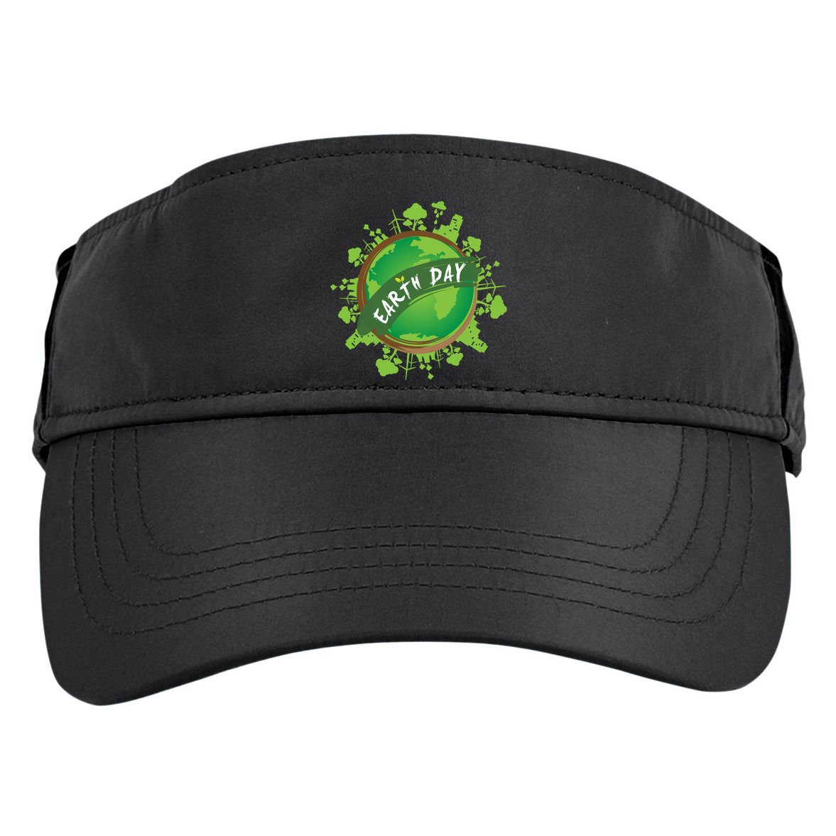 Earth Day Nature Globe Adult Drive Performance Visor