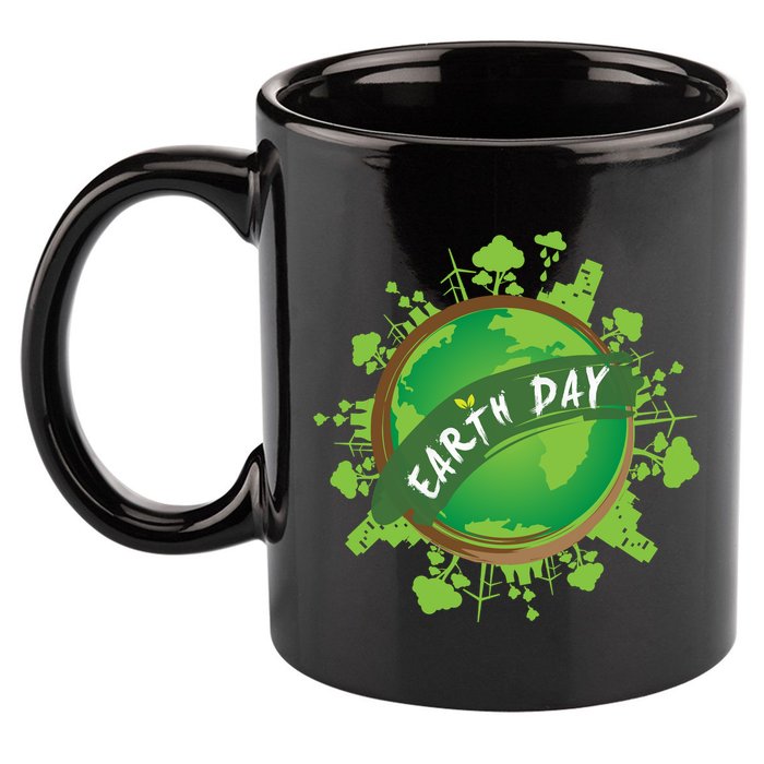 Earth Day Nature Globe 11oz C Handle Ceramic Mug